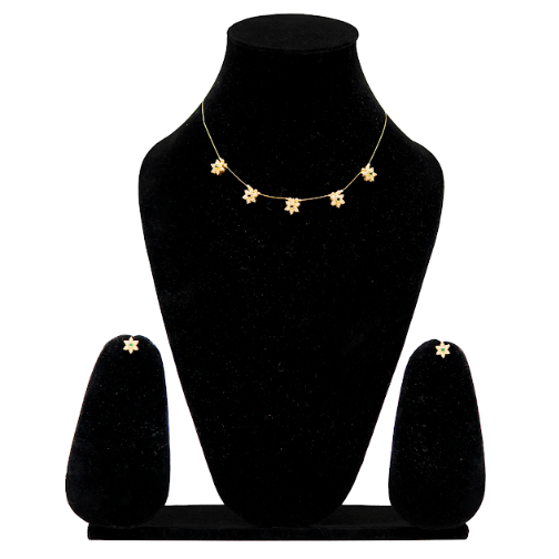 UffbyIsha Floral Minimal Gold Finish Necklace